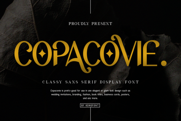 Copacovie Font for Modern Craft Designs