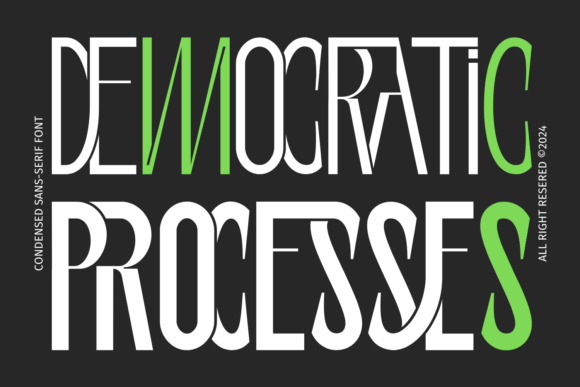 Democratic Processes Typeface for Modern Web Design