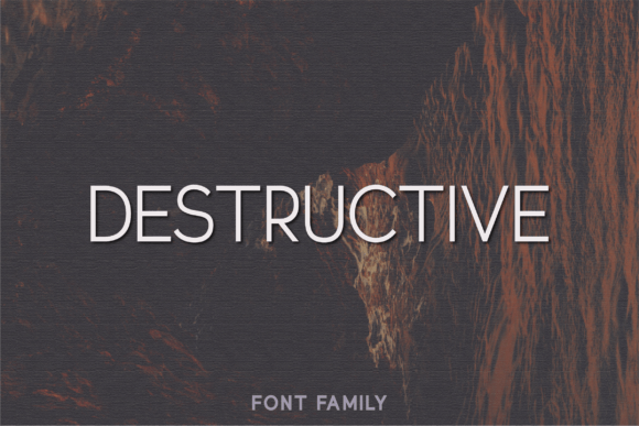 Destructive Font: Modern Sans Serif for Bold Marketing
