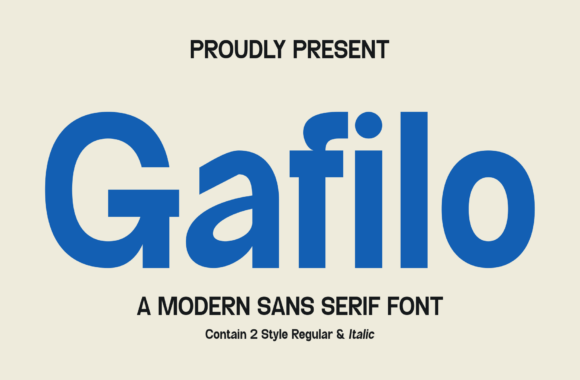 Gafilo Font: Modern Sans Serif for Makers