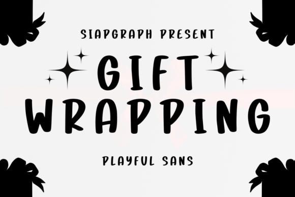 Gift Wrapping Font: A Bold, Retro Sans Serif for Creative Designs