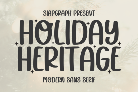 Holiday Heritage: A Bold Sans Serif Font for Web Design
