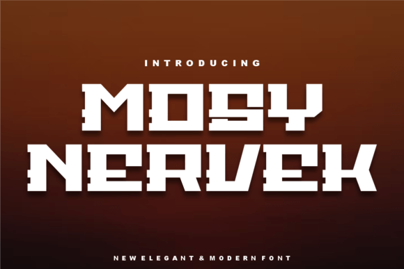 Mosy Nervek: The Bold Sans Serif Font for Makers