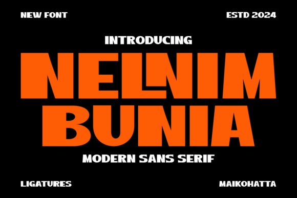 Nelnim Bunia: A Modern Sans Serif Typeface for Editors
