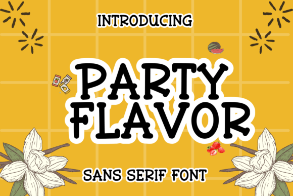 Party Flavor: A Playful Sans Serif Font for Branding