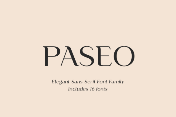 Paseo Typeface for Modern Editorial Design