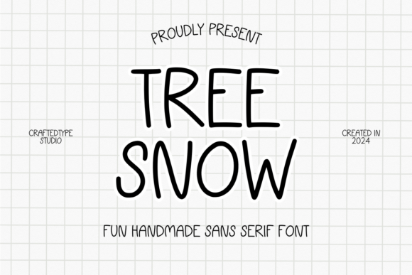 Tree Snow Font for Festive Handmade Designs